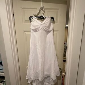 Elegant White Halter Dress